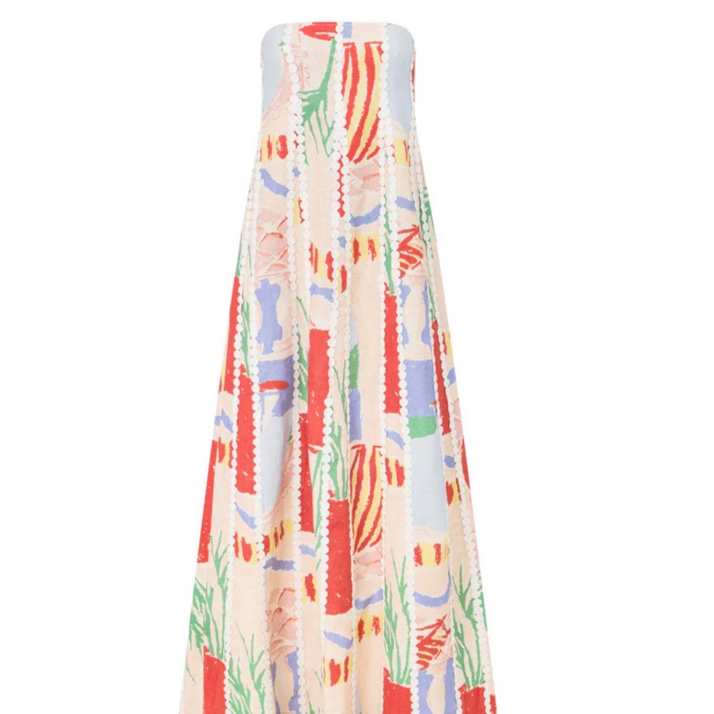 Colorful strapless dress